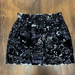 ZARA Sequin and Velvet Skirt
